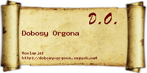 Dobosy Orgona névjegykártya